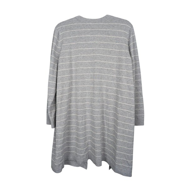 Talbots Jacquard Stripe Pima Duster Cardigan Sweater 1X - Picture 7 of 11
